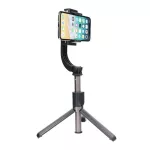Kamera stabilizátor bluetooth szelfibot (állvány funkció, állítható, 86cm + vezeték nélküli távirányító) FEKETE