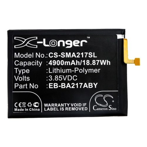 CAMERON SINO Li-Polymer akku (3.85V/4900mAh, Samsung EB-BA217ABY kompatibilis) FEKETE