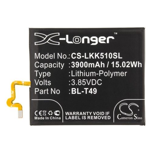 CAMERON SINO Li-Polymer akku (3.85V/3900mAh, LG BL-T49 kompatibilis) FEKETE