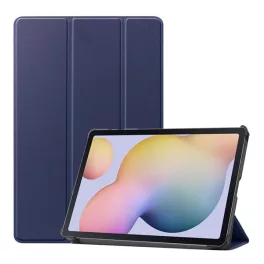  Tok álló, bőr hatású (FLIP, oldalra nyíló, TRIFOLD, asztali tartó) SÖTÉTKÉK