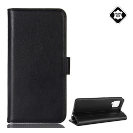   Tok álló, valódi bőr (FLIP, oldalra nyíló, asztali tartó) FEKETE