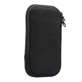   Tok álló, textil (univerzális, ütésálló belső, cipzáras, 7.2" méret + nyakpánt) FEKETE