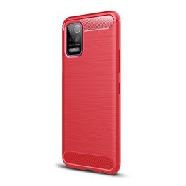 Szilikon telefonvédő (ütésállóság, légpárnás sarok, szálcsiszolt, karbon minta) PIROS   Szilikon telefonvédő (ütésállóság, légpárnás sarok, szálcsiszolt, karbon minta) PIROS