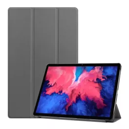   Tok álló, bőr hatású (aktív FLIP, oldalra nyíló, TRIFOLD, asztali tartó) SÖTÉTSZÜRKE
