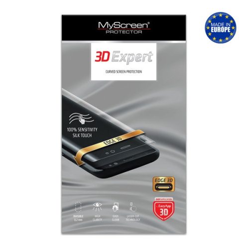 MYSCREEN 3D EXPERT képernyővédő fólia (full screen, PET, 0.2mm, nem visszaszedhető) ÁTLÁTSZÓ