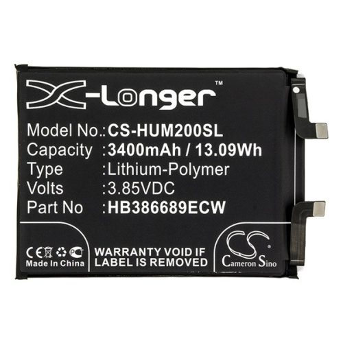 CAMERON SINO Li-Polymer akku (3.85V/3400mAh, Huawei HB386689ECW kompatibilis) FEKETE