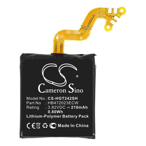 CAMERON SINO Li-Polymer akku (3.82V/210mAh, Huawei HB472023ECW kompatibilis) FEKETE