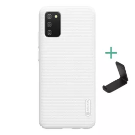   NILLKIN SUPER FROSTED műanyag telefonvédő (gumírozott, érdes felület + asztali tartó) FEHÉR
