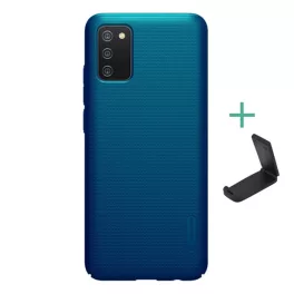   NILLKIN SUPER FROSTED műanyag telefonvédő (gumírozott, érdes felület + asztali tartó) SÖTÉTKÉK