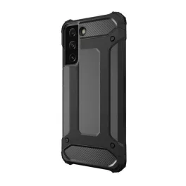   Defender szilikon telefonvédő (ütésállóság, légpárnás sarok, fémhatás) FEKETE