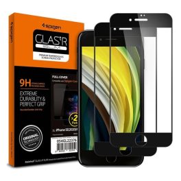 SPIGEN FC képernyővédő üveg 2db (2.5D, 9H, 0.3mm, színkiemelés) FEKETE   SPIGEN FC képernyővédő üveg 2db (2.5D, 9H, 0.3mm, színkiemelés) FEKETE