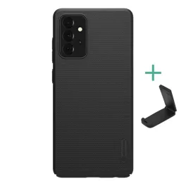   NILLKIN SUPER FROSTED műanyag telefonvédő (gumírozott, érdes felület + asztali tartó) FEKETE