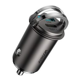   JOYROOM autós töltő USB+Type-C aljzat (45W, PD gyorstöltő 3.0) SÖTÉTSZÜRKE