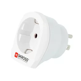SKROSS utazó adapter (240V, EU2 pin - US, földelt) FEHÉR
