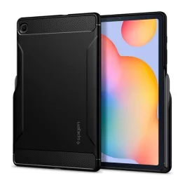   SPIGEN RUGGED ARMOR szilikon telefonvédő (ütésállóság, légpárnás sarok, karbon minta) FEKETE