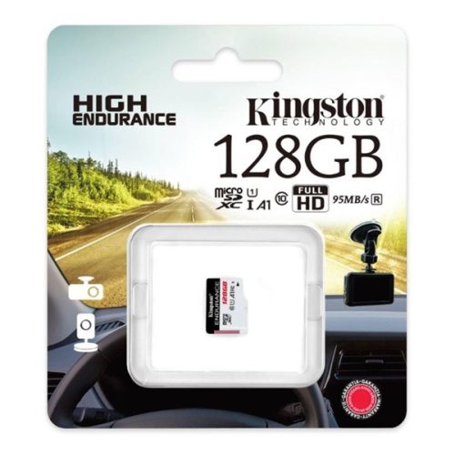 KINGSTON memóriakártya 128GB (microSDXC High Endurance - Class 10, A1, UHS-1, U1)