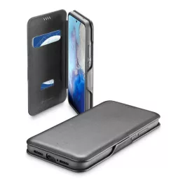  CELLULARLINE BOOK CLUTCH tok álló, bőr hatású (FLIP, oldalra nyíló, kártyazseb funkció) FEKETE
