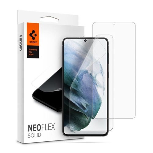 SPIGEN NEOFLEX SOLID képernyővédő fólia 2db (full screen, PET, nem visszaszedhető) ÁTLÁTSZÓ