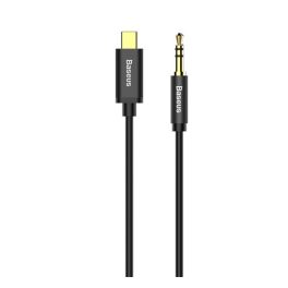   BASEUS M01 audió kábel (3.5mm - Type-C, 3 pólusú jack csatlakozó, AUX, 120cm) FEKETE