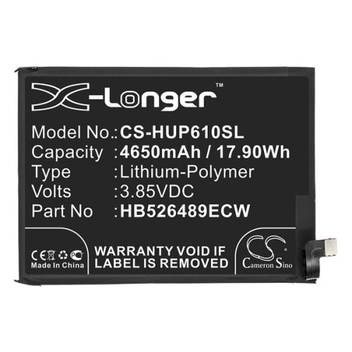 CAMERON SINO Li-Polymer akku (3.85V/4650mAh, Huawei HB526489ECW kompatibilis) FEKETE