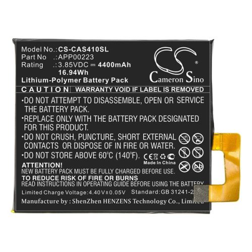 CAMERON SINO Li-Polymer akku (3.85V/4400mAh, CATERPILLAR APP00223 kompatibilis) FEKETE