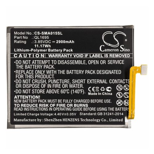 CAMERON SINO Li-Polymer akku (3.85V/2900mAh, Samsung QL1695 kompatibilis) FEKETE