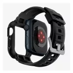 SPIGEN RUGGED ARMOR PRO pótszíj (egyedi méret, szilikon, ütésállóság + szilikon keret) FEKETE