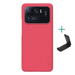   NILLKIN SUPER FROSTED műanyag telefonvédő (gumírozott, érdes felület + asztali tartó) PIROS