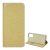 Tok álló, bőr hatású (FLIP, szilikon belső, oldalra nyíló, asztali tartó, kártyazseb, csillogó) ARANY