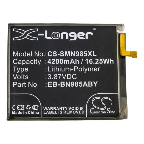 CAMERON SINO Li-Polymer akku (3.87V/4200mAh, Samsung EB-BN985ABY kompatibilis) FEKETE