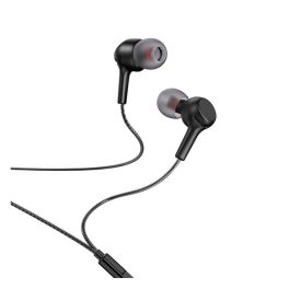   HOCO M78 fülhallgató SZTEREO (3.5mm jack, mikrofon, felvevő gomb, hangerőszabályzó, törésálló kábel) FEKETE