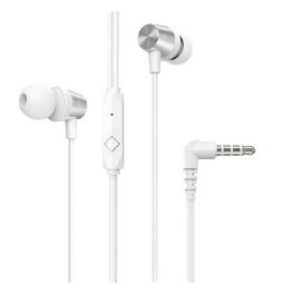   HOCO M79 fülhallgató SZTEREO (3.5mm jack, mikrofon, felvevő gomb, hangerőszabályzó, törésálló kábel, 120cm) FEHÉR