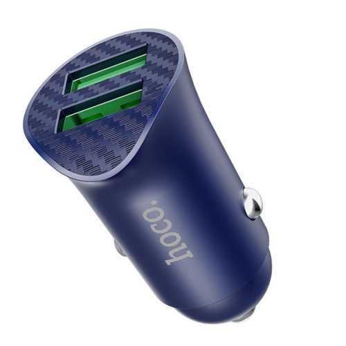 HOCO Z39 autós töltő 2 USB aljzat (18W, gyorstöltő 3.0) KÉK