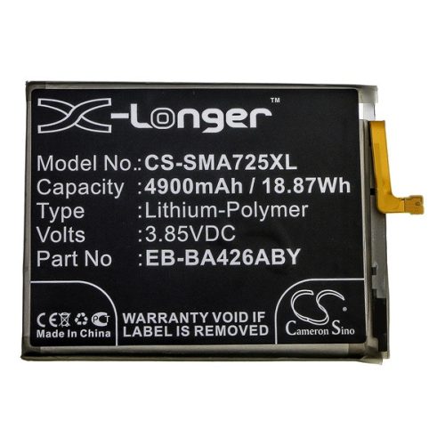 CAMERON SINO Li-Polymer akku (3.85V/4900mAh, Samsung EB-BA426ABY kompatibilis) FEKETE