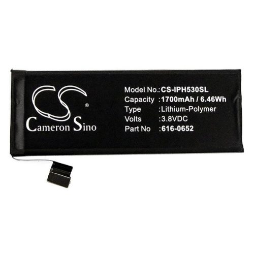 CAMERON SINO Li-Polymer akku (3.8V/1700mAh, Apple 616-0652 kompatibilis) FEKETE