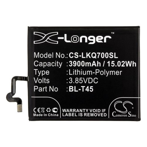 CAMERON SINO Li-Polymer akku (3.85V/3900mAh, LG BL-T45 kompatibilis) FEKETE