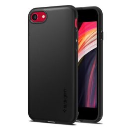 SPIGEN THIN FIT műanyag telefonvédő (matt, ultravékony, kameravédő) FEKETE   SPIGEN THIN FIT műanyag telefonvédő (matt, ultravékony, kameravédő) FEKETE