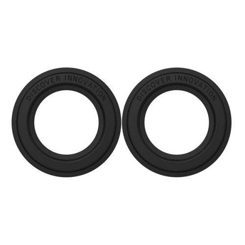 NILLKIN SNAPHOLD öntapadós fémlap 2db (mágneses autós tartóhoz ideális, kör alakú, MagSafe) FEKETE