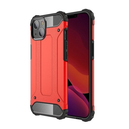 Defender szilikon telefonvédő (ütésállóság, légpárnás sarok, fémhatás) PIROS