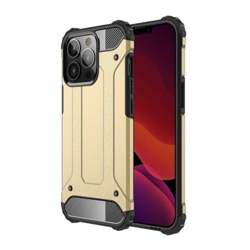 Defender szilikon telefonvédő (ütésállóság, légpárnás sarok, fémhatás) ARANY