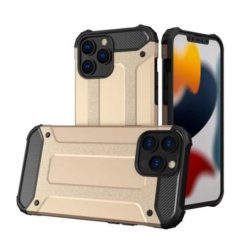 Defender szilikon telefonvédő (ütésállóság, légpárnás sarok, fémhatás) ARANY