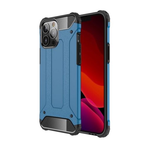 Defender szilikon telefonvédő (ütésállóság, légpárnás sarok, fémhatás) VILÁGOSKÉK