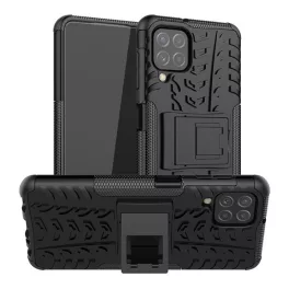   Defender szilikon telefonvédő (ütésállóság, kitámasztó, autógumi) FEKETE