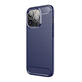 Szilikon telefonvédő (ütésállóság, légpárnás sarok, szálcsiszolt, karbon minta) SÖTÉTKÉK   Szilikon telefonvédő (ütésállóság, légpárnás sarok, szálcsiszolt, karbon minta) SÖTÉTKÉK