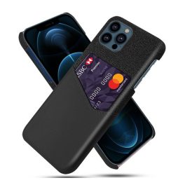 Műanyag telefonvédő (ütésállóság, kártyazseb, textil bevonat, bőr hatású hátlap) FEKETE   Műanyag telefonvédő (ütésállóság, kártyazseb, textil bevonat, bőr hatású hátlap) FEKETE