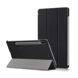   Tok álló, bőr hatású (aktív FLIP, oldalra nyíló, TRIFOLD, asztali tartó, ceruza tartó) FEKETE