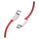 ONEPLUS WARP adatkábel (Type-C - Type-C, gyorstöltő, törésgátló, 150cm) PIROS