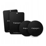 SPIGEN öntapadós fémlap 4db (mágneses autós tartóhoz ideális, kör/négyzet alakú) FEKETE