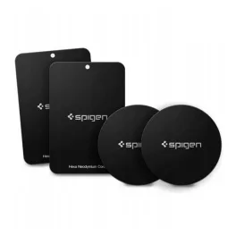   SPIGEN öntapadós fémlap 4db (mágneses autós tartóhoz ideális, kör/négyzet alakú) FEKETE