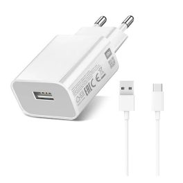   XIAOMI MDY-09-EW hálózati töltő USB aljzat (10W, gyorstöltő + Type-C kábel) FEHÉR
